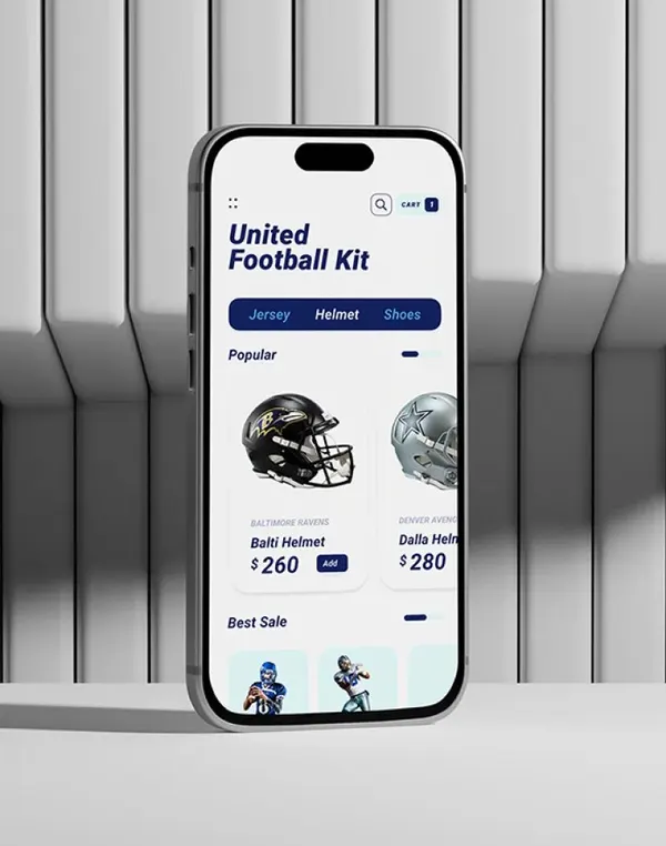 Sports kit store app